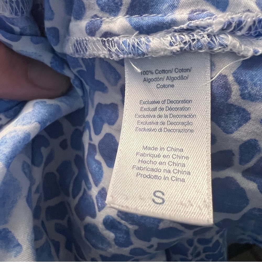 OSCAR DE LA RENTA
Printed Cotton Sateen Sleepshirt, Blue - Picture 8 of 10